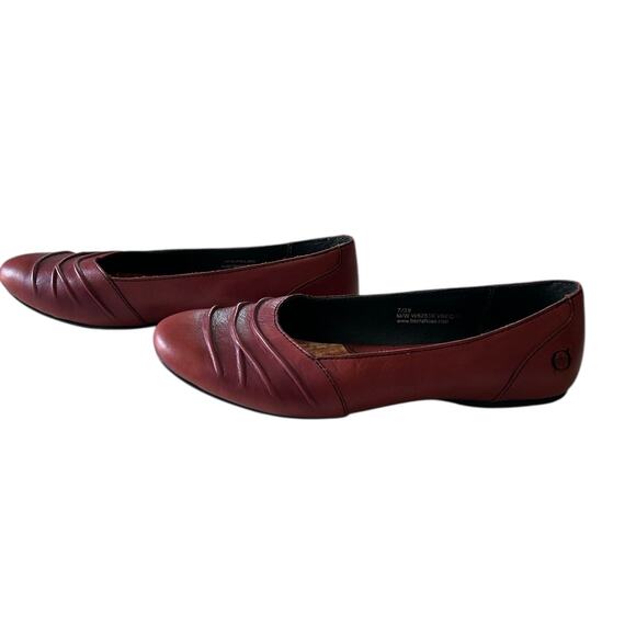Born Women’s Size US 7 EU‎ 38 Leather Red Boho Ballet Flats - Picture 1 of 7